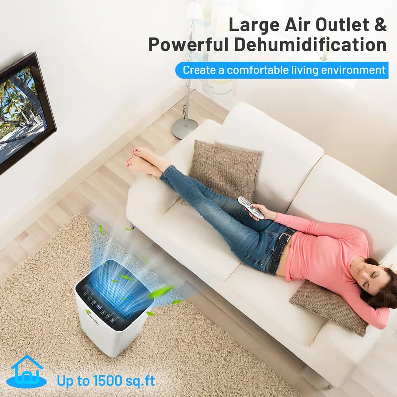 30 Pints 1500 Sq. Ft Portable Dehumidifier for Medium to Large Spaces