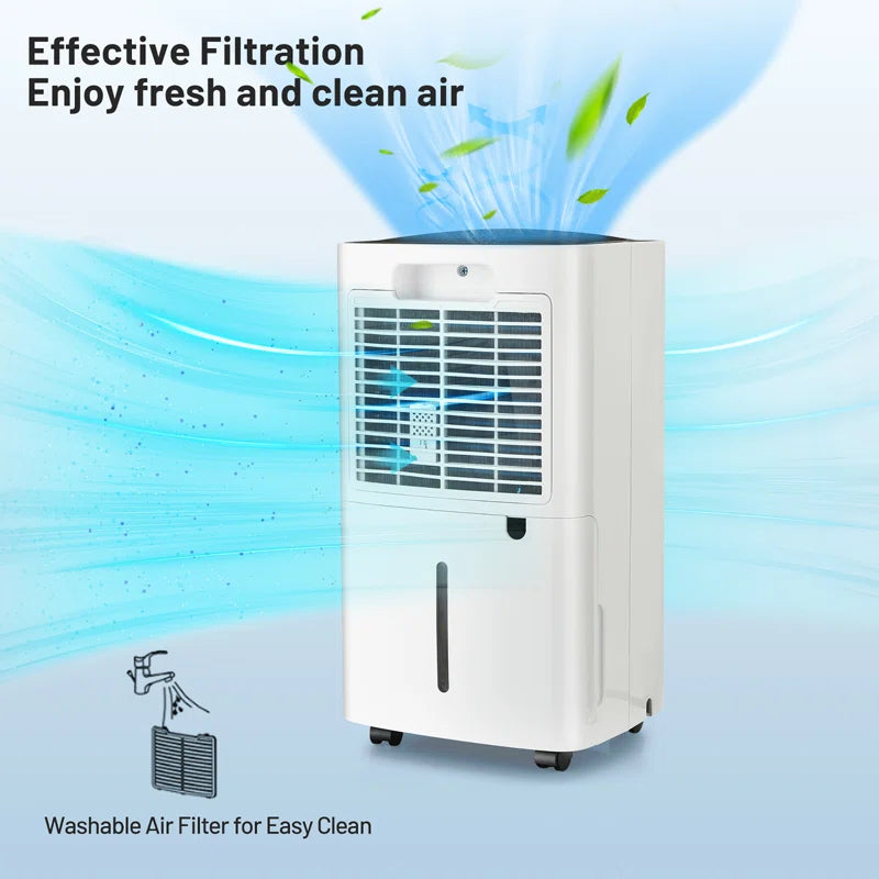 30 Pints 1500 Sq. Ft Portable Dehumidifier for Medium to Large Spaces