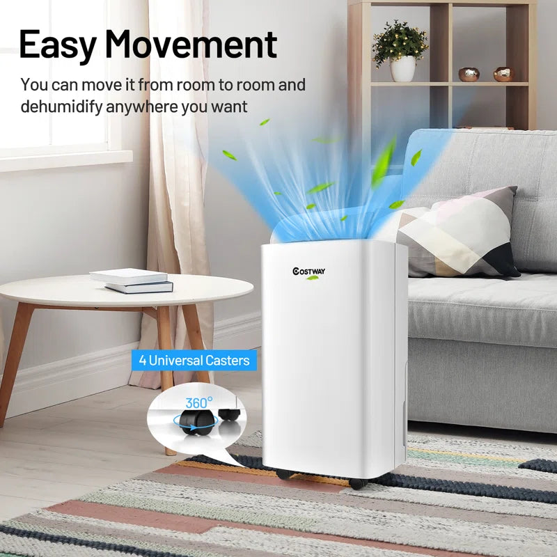 30 Pints 1500 Sq. Ft Portable Dehumidifier for Medium to Large Spaces